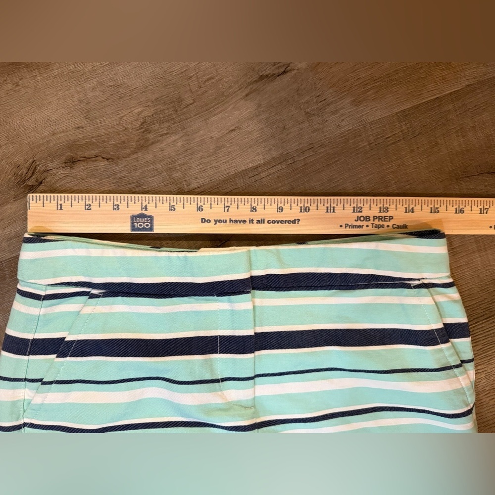 Tommy Hilfiger Mint and Navy Striped Mini Skirt Size 2 - Picture 10 of 11